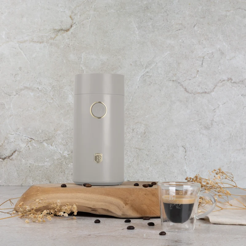 BerlingerHaus Elektrische Kaffeemühle / Kaffeebohnenmühle - Matt Crème - 150W