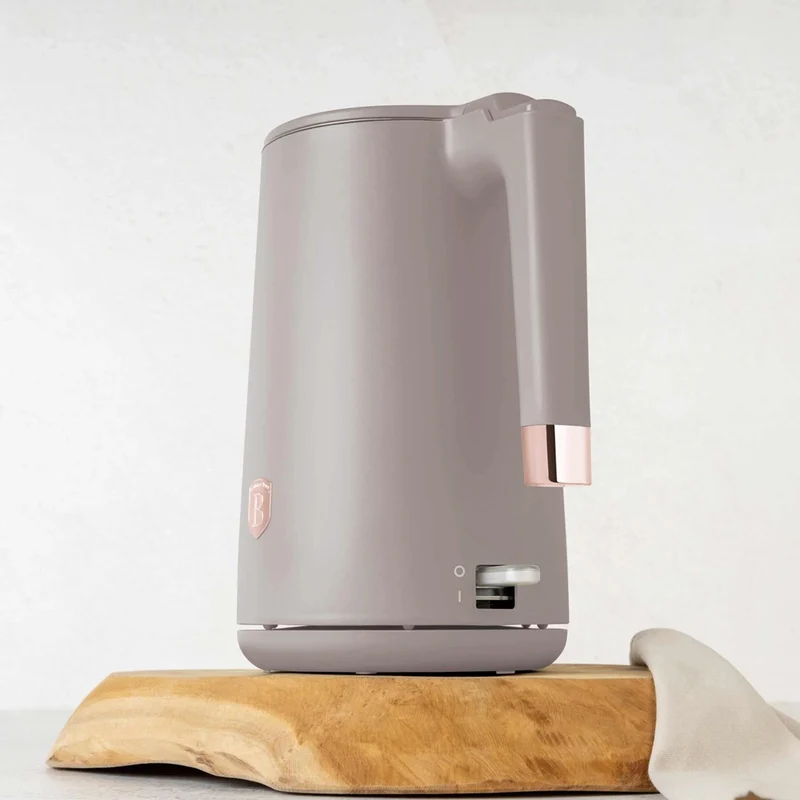 BerlingerHaus Wasserkocher Doppelwandig Taupe - 1,7 Liter - 1800W