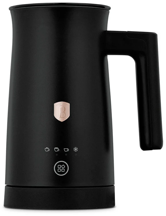 BerlingerHaus Elektrischer Milchaufschäumer 4-in-1 Schwarz Roségold - 160 ml