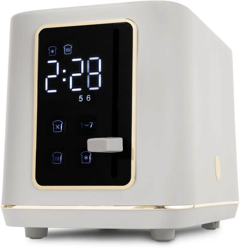 BerlingerHaus Toaster Digital Matt Creme - 2 Schlitze - 870W