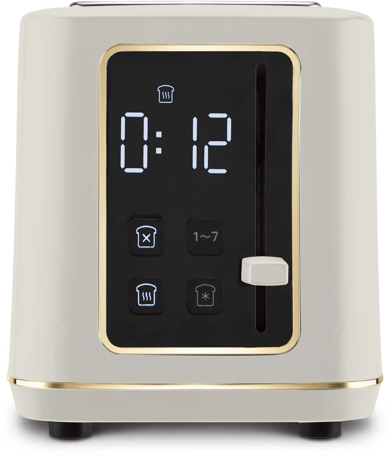 BerlingerHaus Toaster Digital Matt Creme - 2 Schlitze - 870W