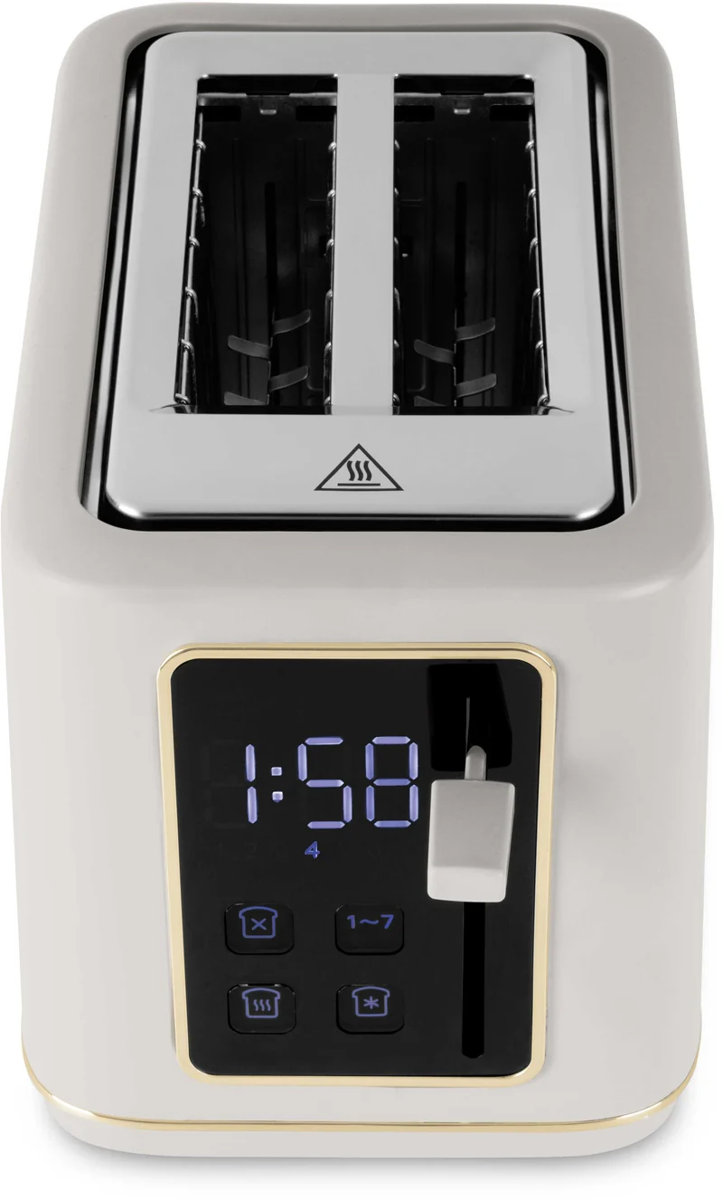BerlingerHaus Toaster Digital Matt Creme - 2 Schlitze - 870W