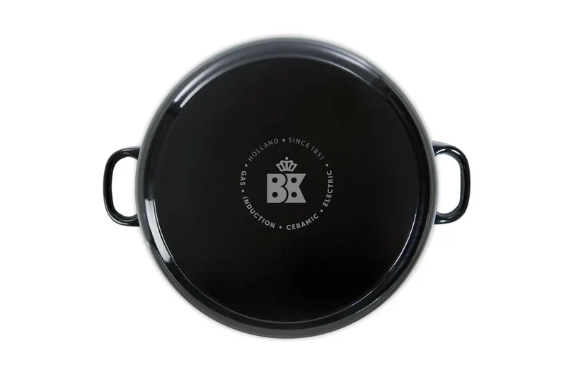 BK Topfset Bourgogne Jet Black Gusseisen 3-teilig - Bräter ø 24, 28 cm & Grillpfanne 26x26 cm - geeignet für alle Wärmequellen