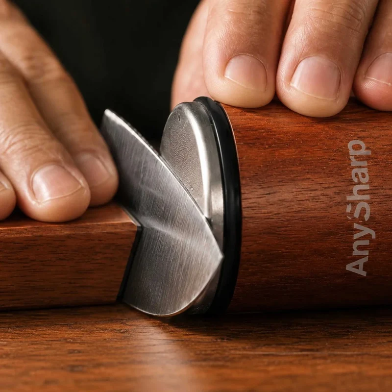 AnySharp Rollende Messerschärfer mit Magnetischer Winkelhilfe