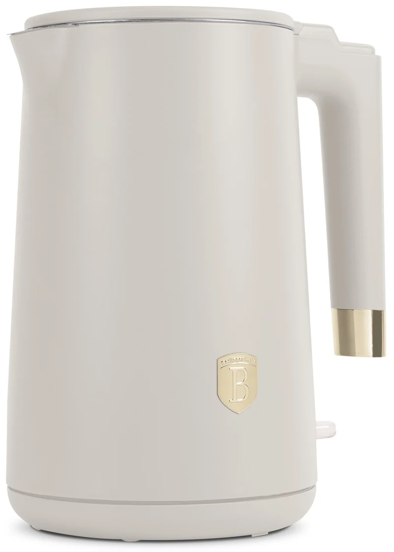 BerlingerHaus Wasserkocher Doppelwandig Matt Creme - 1.7 Liter - 1800W