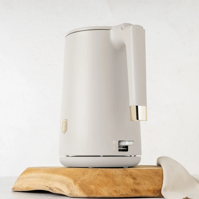 BerlingerHaus Wasserkocher Doppelwandig Matt Creme - 1.7 Liter - 1800W