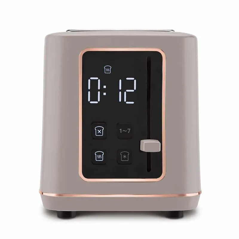 BerlingerHaus Toaster Digital Taupe - 2 Schlitze - 870W
