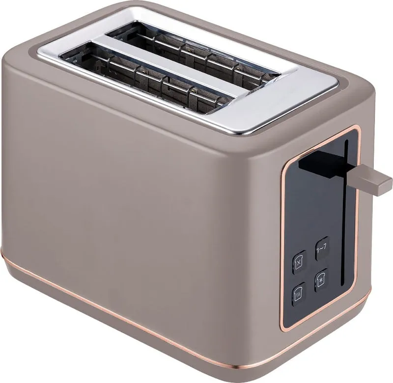 BerlingerHaus Toaster Digital Taupe - 2 Schlitze - 870W