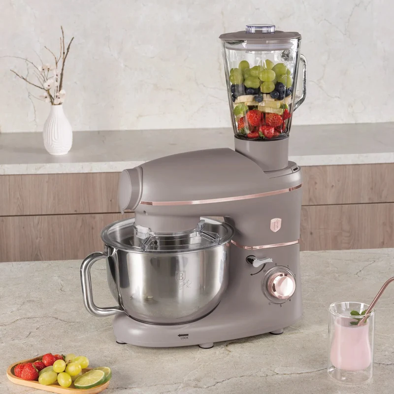 BerlingerHaus Multifunktionale Küchenmaschine Taupe - 4-in-1 - 1500W