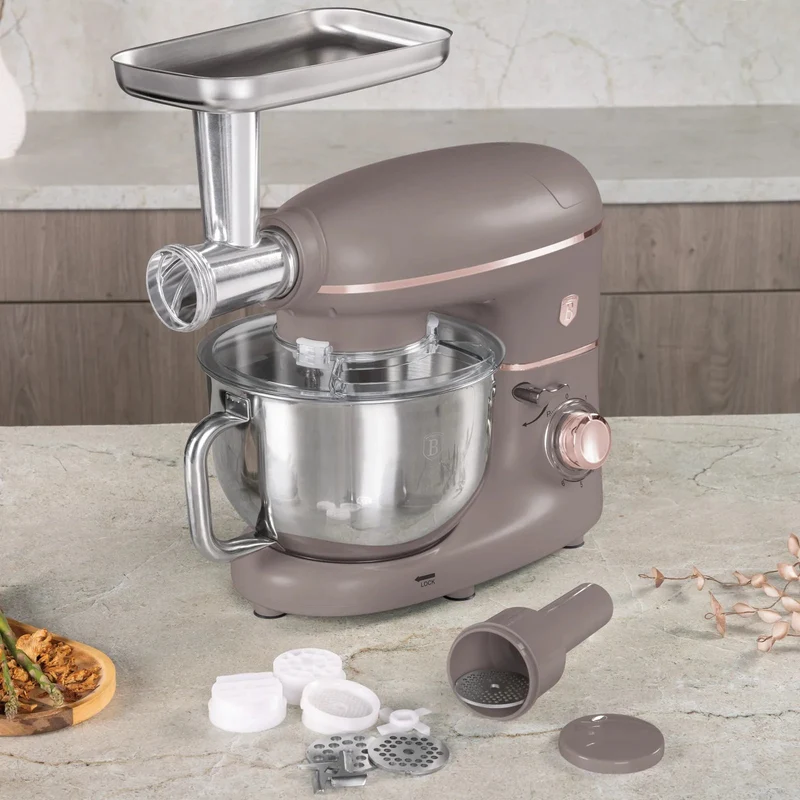 BerlingerHaus Multifunktionale Küchenmaschine Taupe - 4-in-1 - 1500W