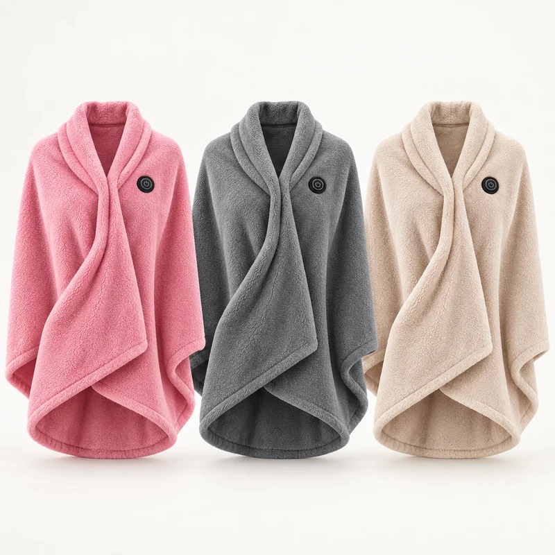 Elektrische Verwarmde Deken Poncho – 3 Warmtestanden