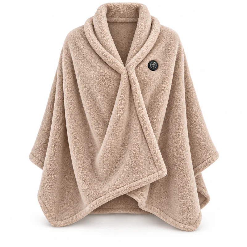 Elektrische Verwarmde Deken Poncho – 3 Warmtestanden