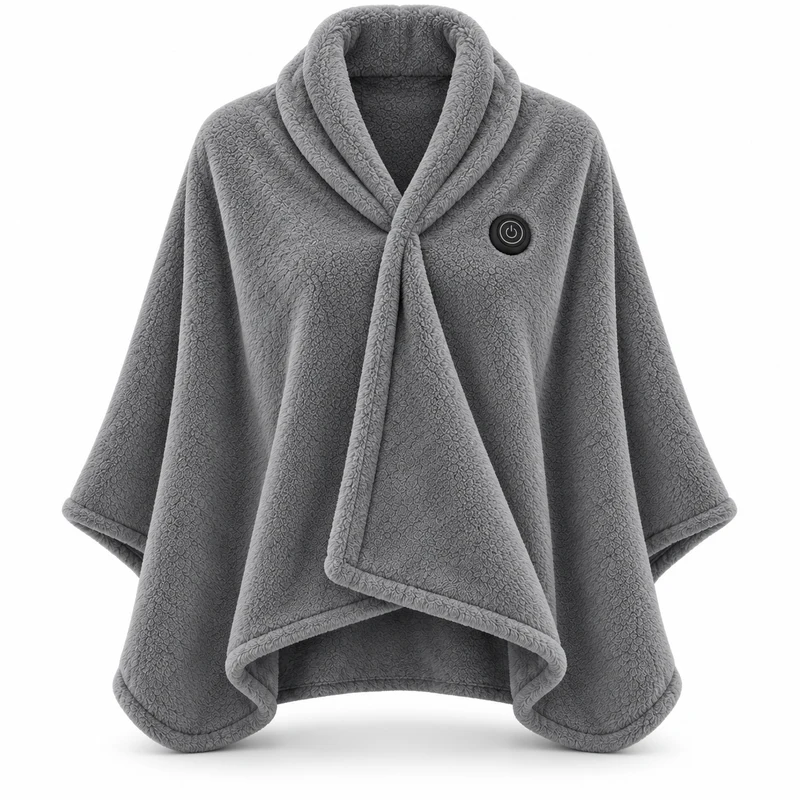 Elektrische Verwarmde Deken Poncho – 3 Warmtestanden