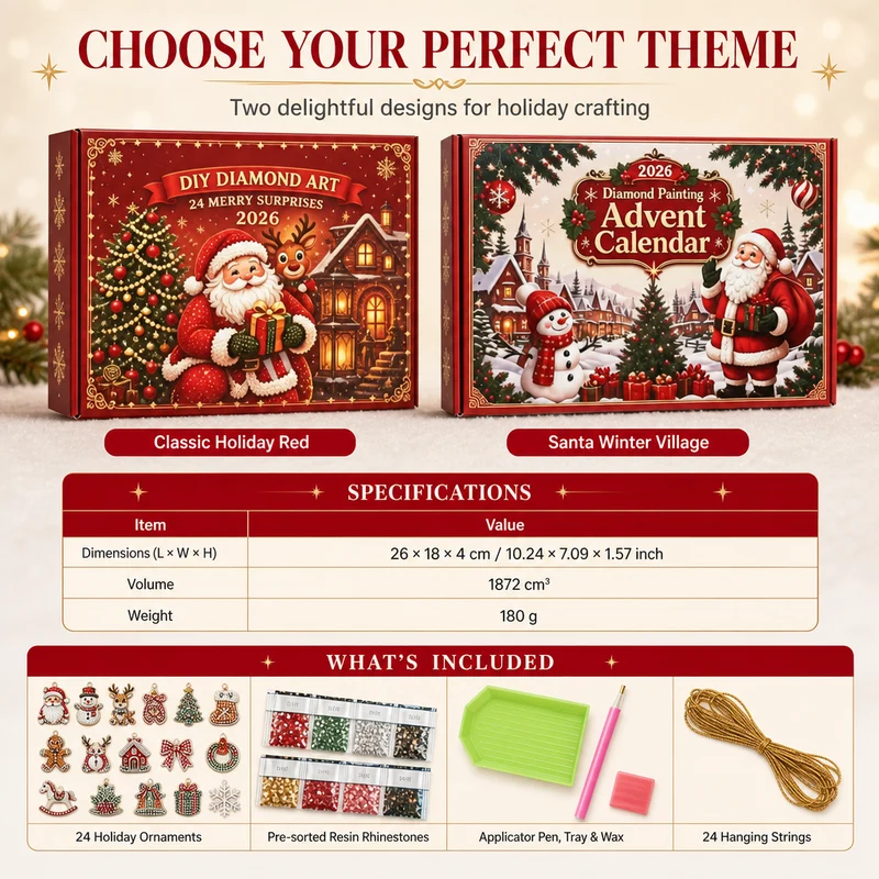 DIY Kerst Ornamenten Adventskalender 2026 – 24 Dagen