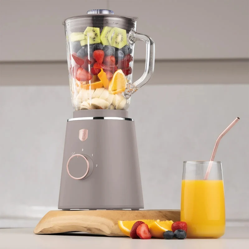 BerlingerHaus Standmixer Taupe - Glaskanne - 1,5 Liter - 1000W