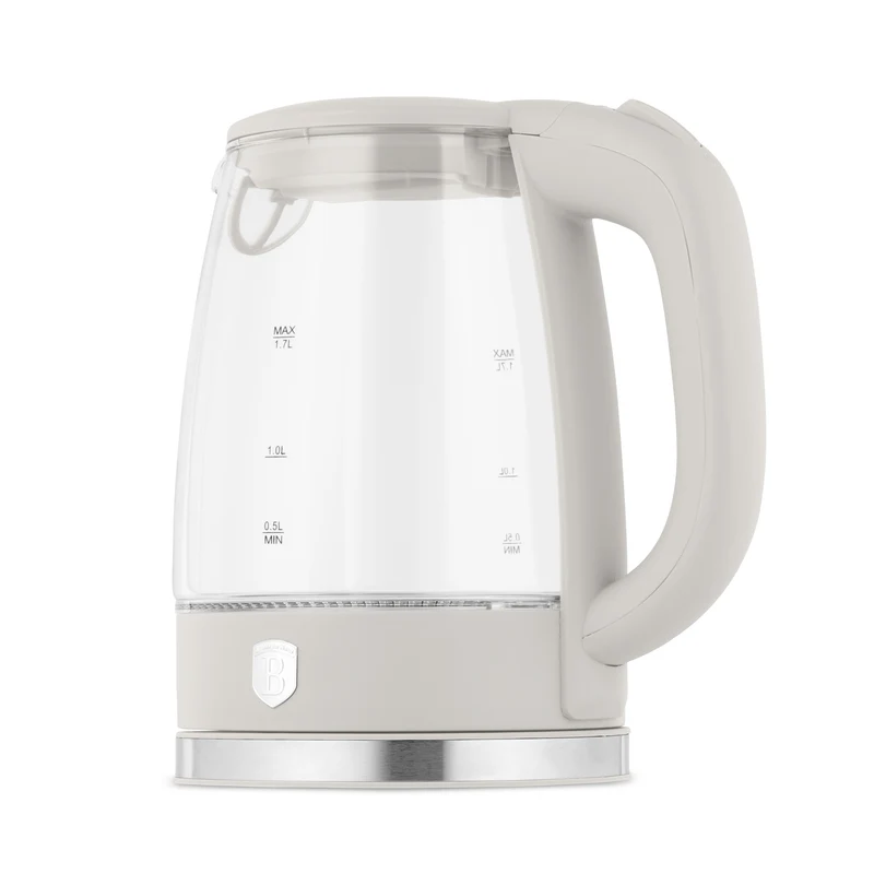 BerlingerHaus Wasserkocher Glas Matt Creme - 1,7 Liter - 2200W