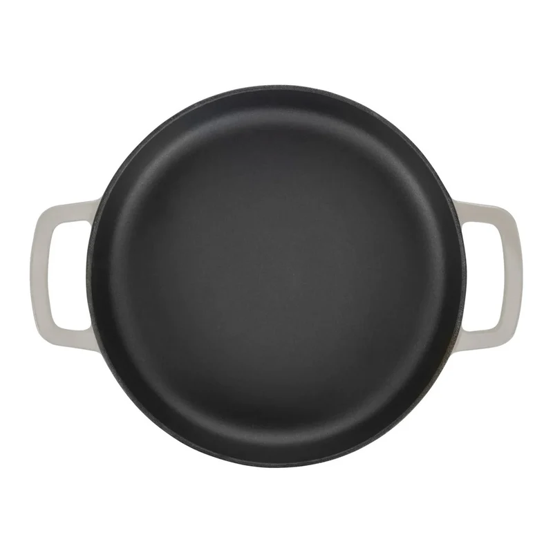Combekk Bratpfanne mit 2 Griffen Gusseisen Sand ø 24 cm - emaillierte Antihaftbeschichtung