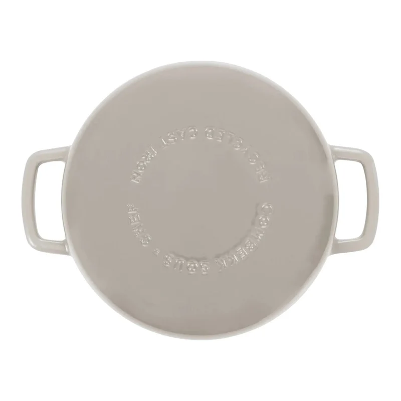 Combekk Bratpfanne mit 2 Griffen Gusseisen Sand ø 24 cm - emaillierte Antihaftbeschichtung