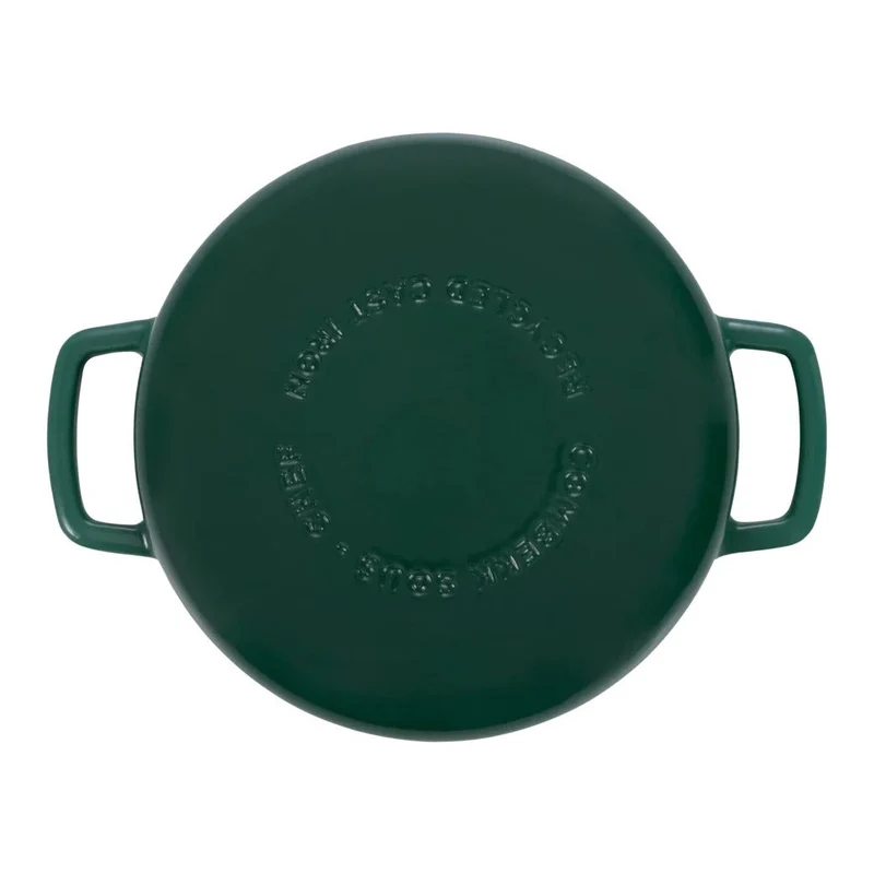 Combekk Bratpfanne mit 2 Griffen Gusseisen Holly Green ø 24 cm - emaillierte Antihaftbeschichtung