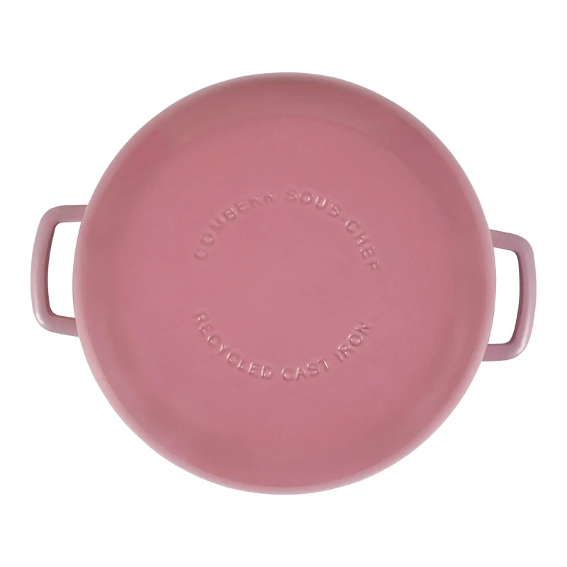Combekk Bräter mit Deckel Gusseisen Pink ø 28 cm / 5.3 Liter - emaillierte Antihaftbeschichtung
