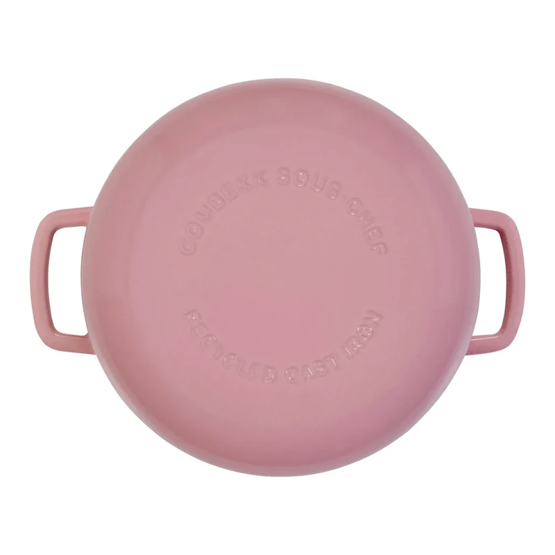 Combekk Bräter mit Deckel Gusseisen Pink ø 24 cm / 3.8 Liter - emaillierte Antihaftbeschichtung
