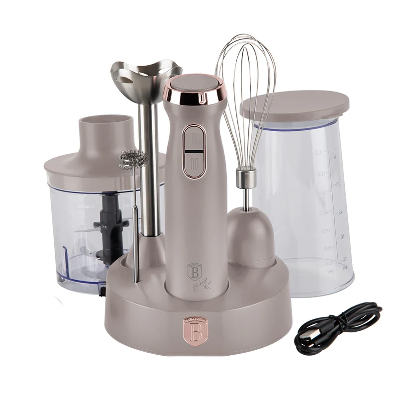 BerlingerHaus Stabmixer Set Matt Taupe – 6-in-1 – 800 W