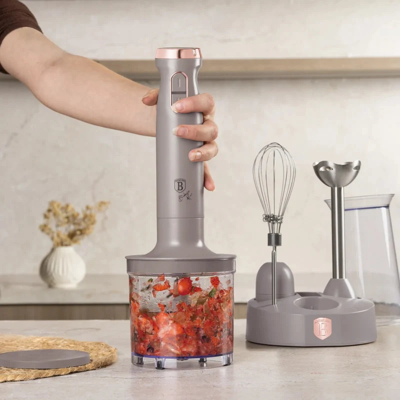 BerlingerHaus Stabmixer Set Matt Taupe – 6-in-1 – 800 W