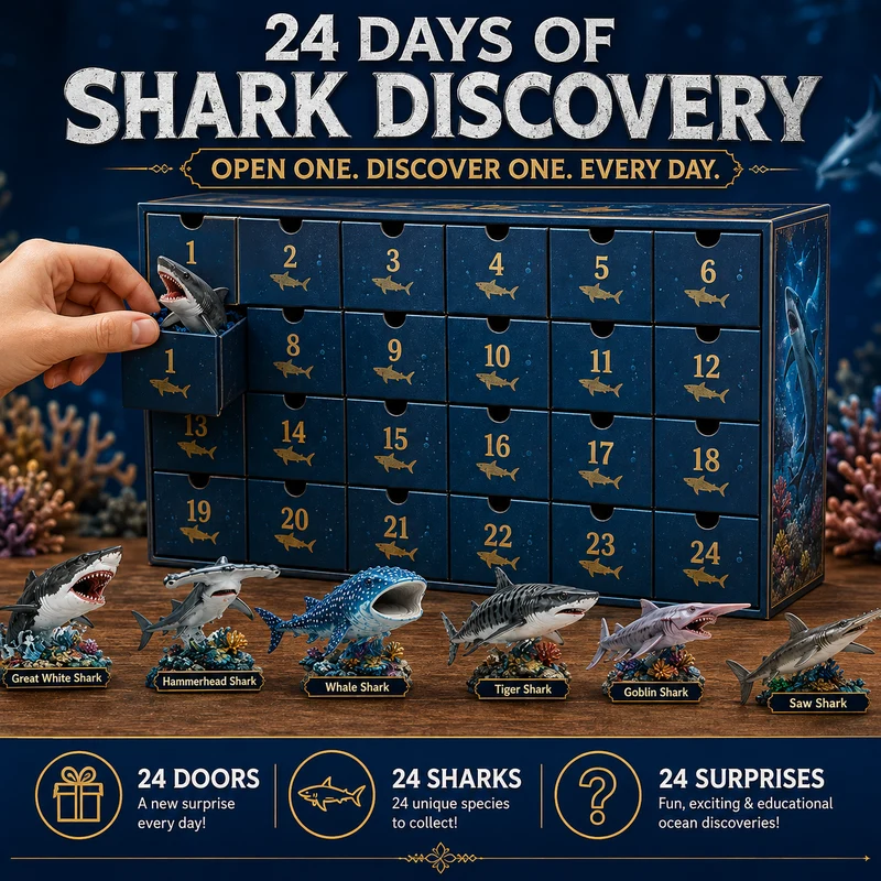 50% Korting Alleen Vandaag- 2026 Haai Wereld Adventskalender