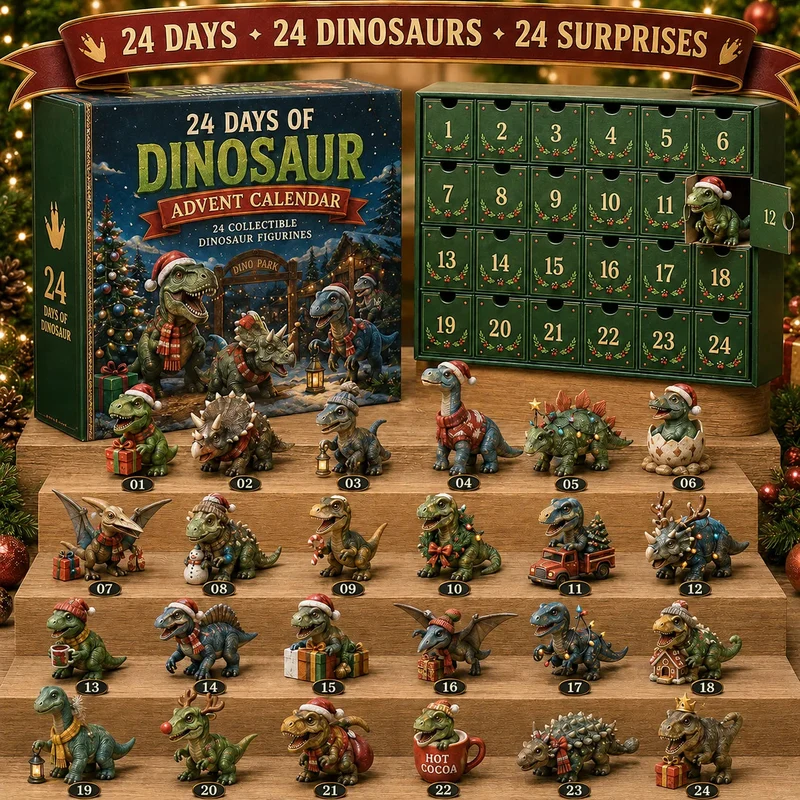 Dinosaur Kerst Adventskalender – 24 Dagen, 24 Dino Verzamelfiguren