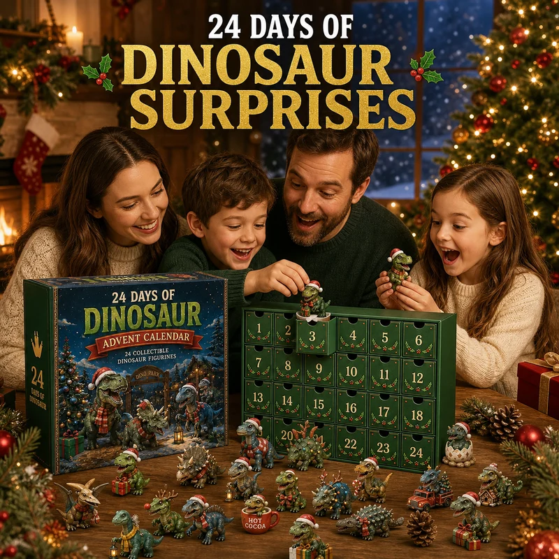 Dinosaur Kerst Adventskalender – 24 Dagen, 24 Dino Verzamelfiguren