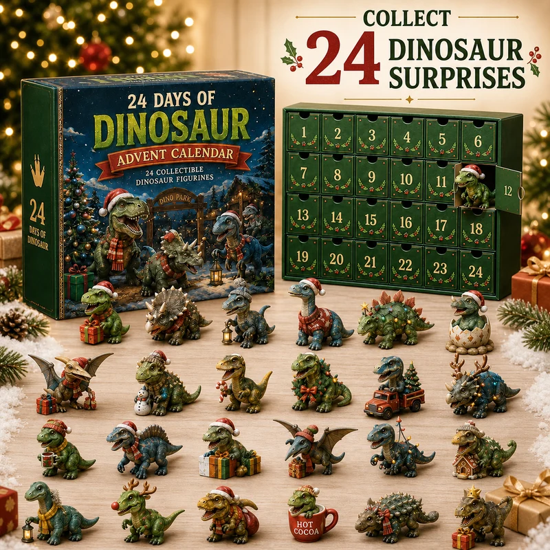 Dinosaur Kerst Adventskalender – 24 Dagen, 24 Dino Verzamelfiguren