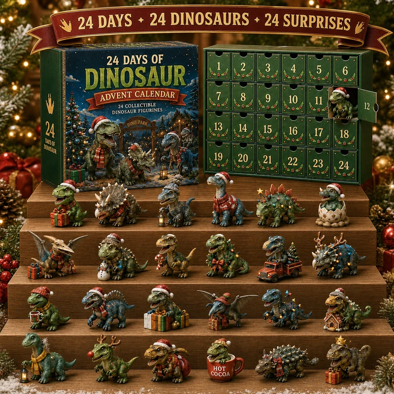 Dinosaur Kerst Adventskalender – 24 Dagen, 24 Dino Verzamelfiguren