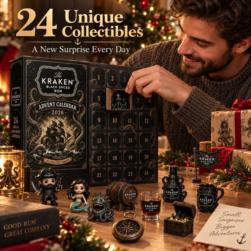 Kraken Rum Adventskalender – 24-Daagse Mini Flessen Kerst Countdown