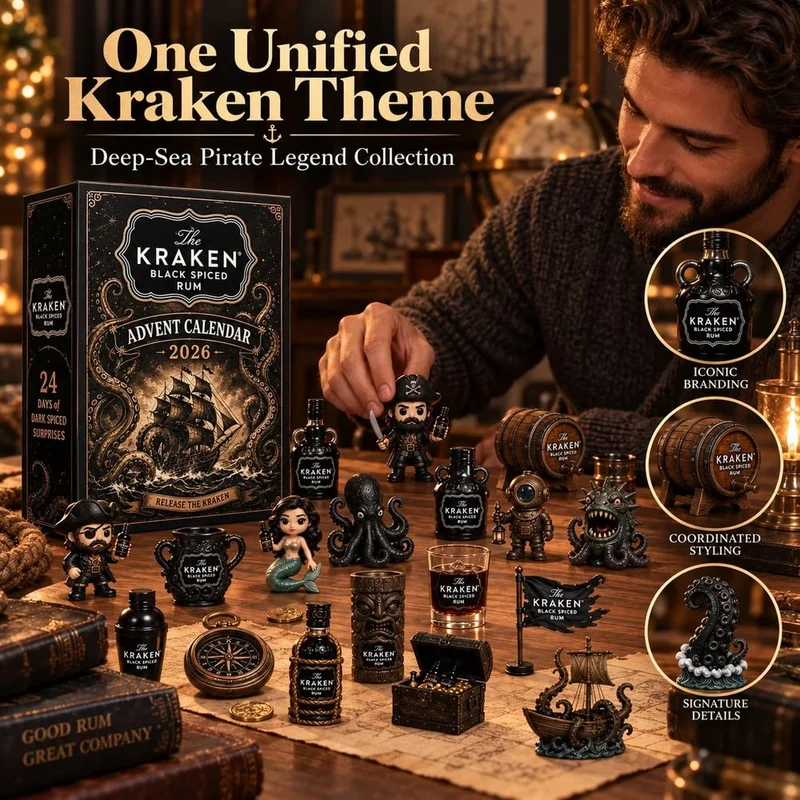 Kraken Rum Adventskalender – 24-Daagse Mini Flessen Kerst Countdown