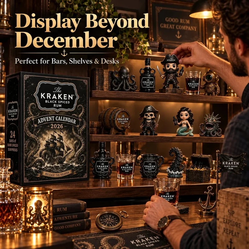 Kraken Rum Adventskalender – 24-Daagse Mini Flessen Kerst Countdown
