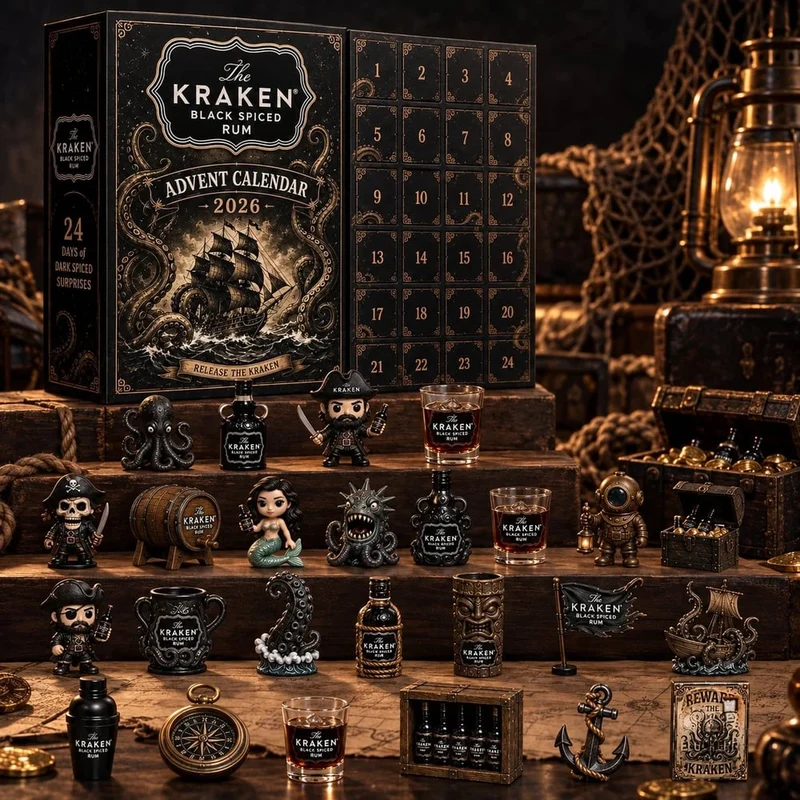 Kraken Rum Adventskalender – 24-Daagse Mini Flessen Kerst Countdown