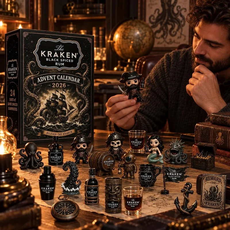 Kraken Rum Adventskalender – 24-Daagse Mini Flessen Kerst Countdown
