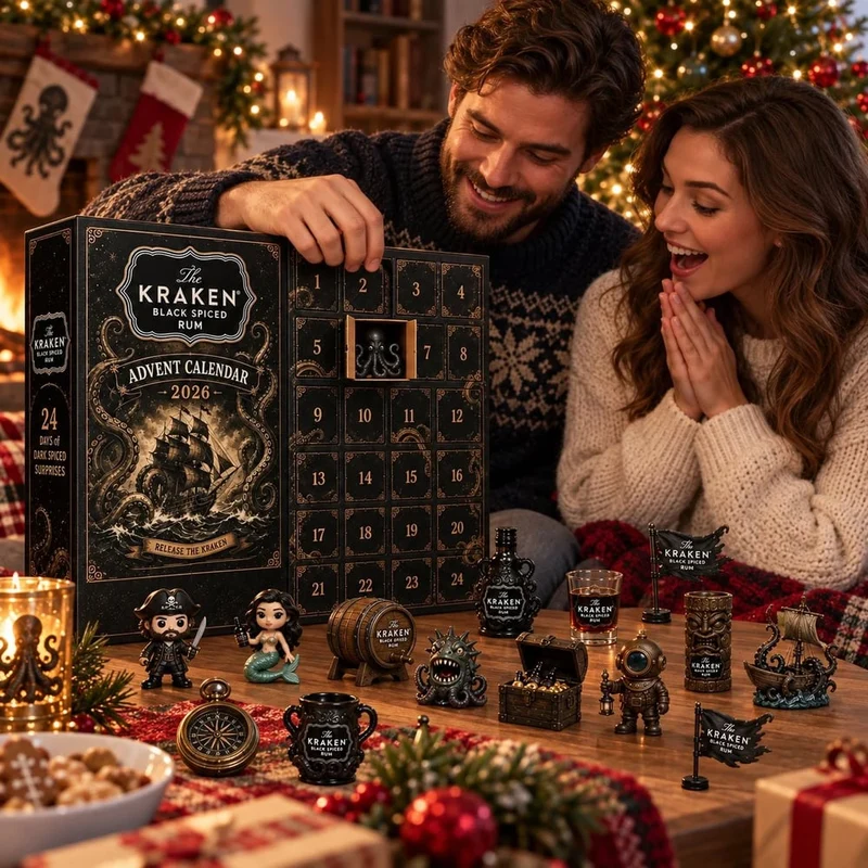 Kraken Rum Adventskalender – 24-Daagse Mini Flessen Kerst Countdown