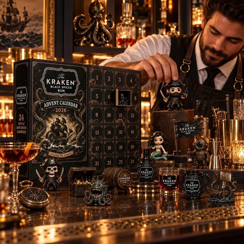 Kraken Rum Adventskalender – 24-Daagse Mini Flessen Kerst Countdown