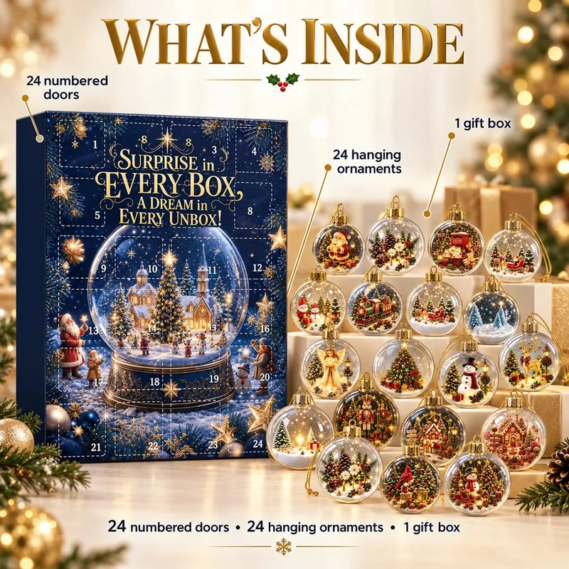 Kerstballen Adventskalender 2026 – 24 Dagen Vol Kerstverrassingen