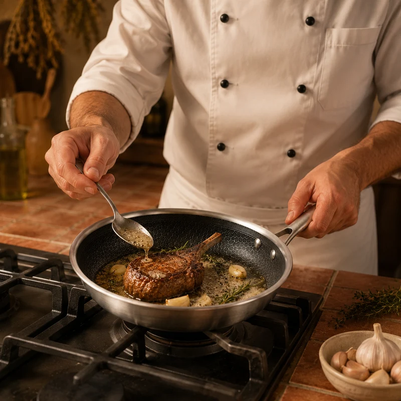 Cookinglife Pfannenset HexaCook Hybride Pfanne 4-teilig - Wok ø 28 cm + Bratpfanne ø 20, 24 & 28 cm - NON STICK - geeignet für alle Wärmequellen - keramische Antihaftbeschichtung