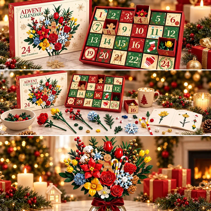 Bloemen Adventskalender 2026 – Bouw Je Eigen Magisch Kerstboeket