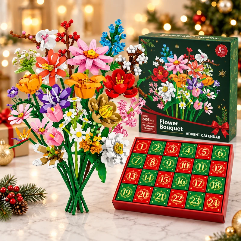 Bloemen Adventskalender 2026 – Bouw Je Eigen Magisch Kerstboeket