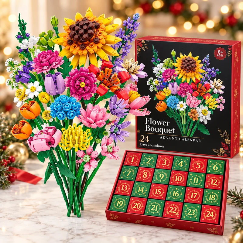Bloemen Adventskalender 2026 – Bouw Je Eigen Magisch Kerstboeket