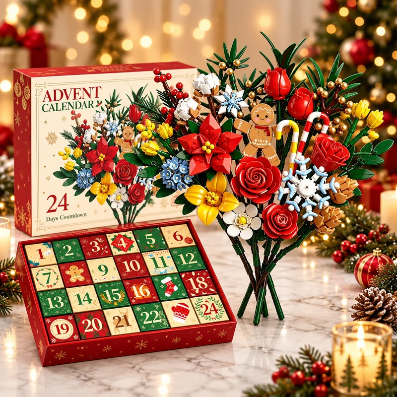 Bloemen Adventskalender 2026 – Bouw Je Eigen Magisch Kerstboeket