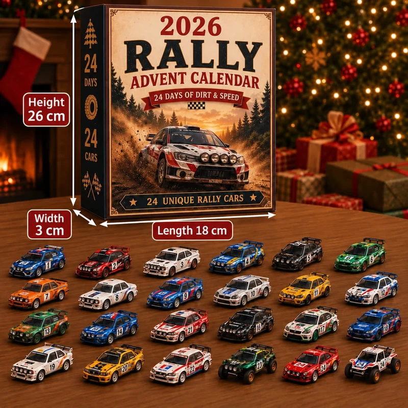 Rally Adventskalender 2026 – 24 Dagen Vol Rallyauto's om te Verzamelen