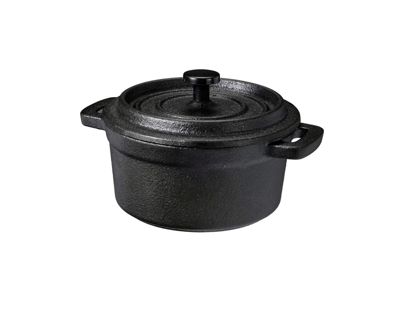 Cookinglife Servierpfanne Gusseisen Ø10 cm - Tapas und Dips - Schwarz