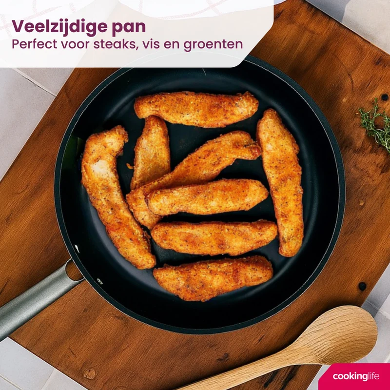 Cookinglife Bratpfanne ProForge Ø 24 cm – geeignet für alle Wärmequellen – keramische Antihaftbeschichtung
