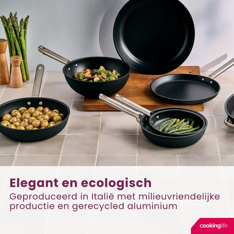 Cookinglife Bratpfanne ProForge Ø 24 cm – geeignet für alle Wärmequellen – keramische Antihaftbeschichtung