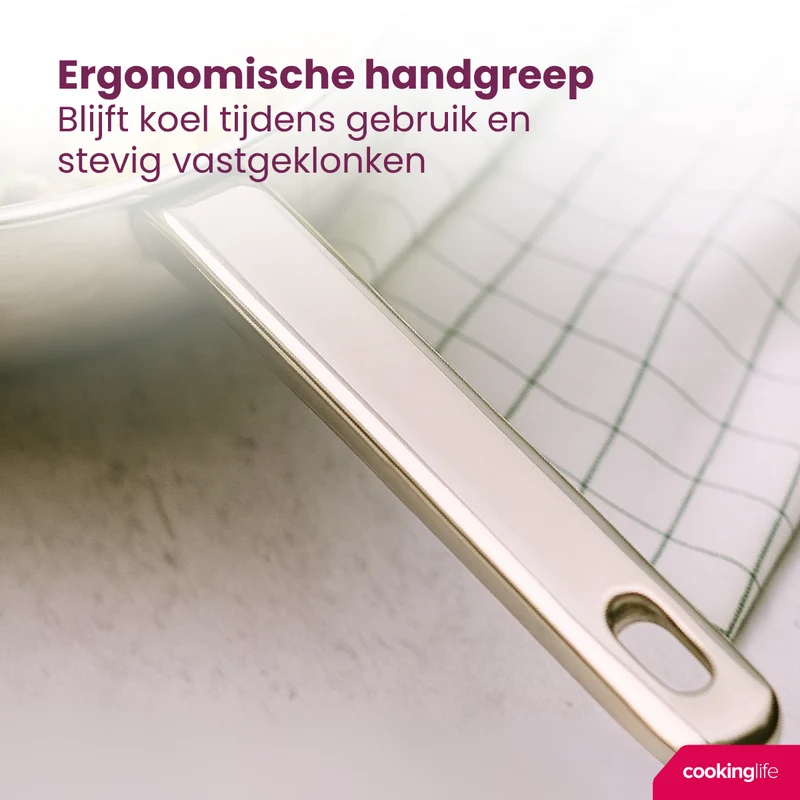 Cookinglife Bratpfannenset Superior Ø 24 und 28 cm – geeignet für alle Wärmequellen – ohne Antihaftbeschichtung